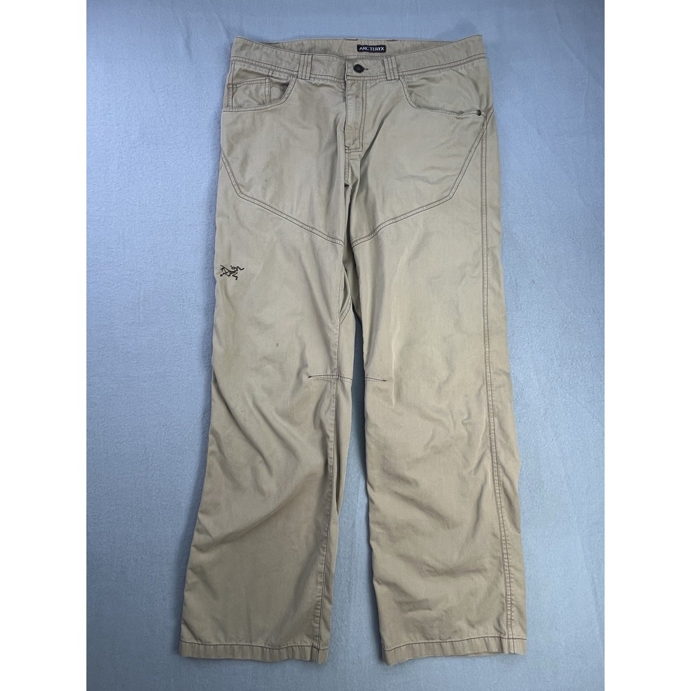Arcteryx Bastion Pants Mens 34x32 Khaki Hiking Gorpcore Trail Hunting Chino